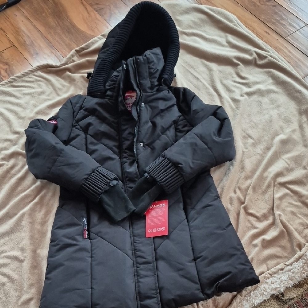 Black Long Downfill Puffer Coat